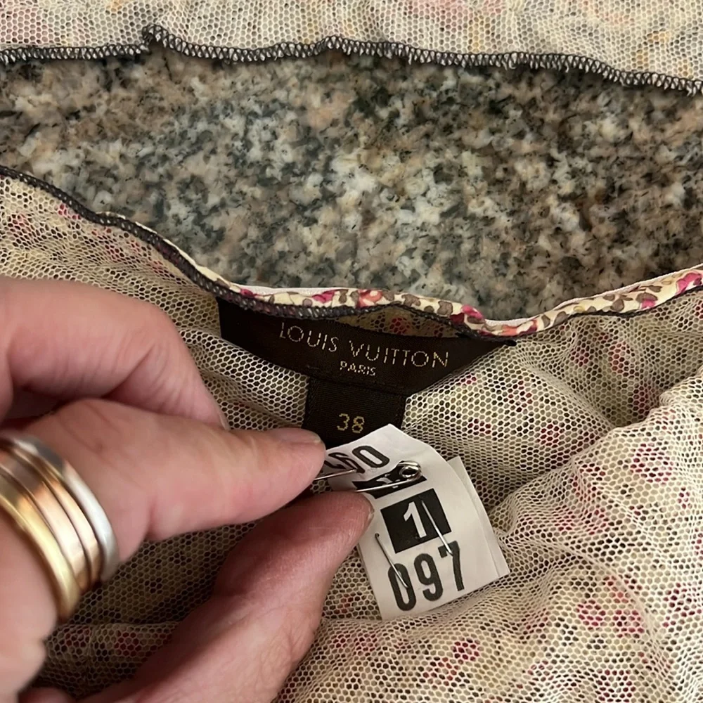 Louis Vuitton Cream and Pink Floral Lingerie